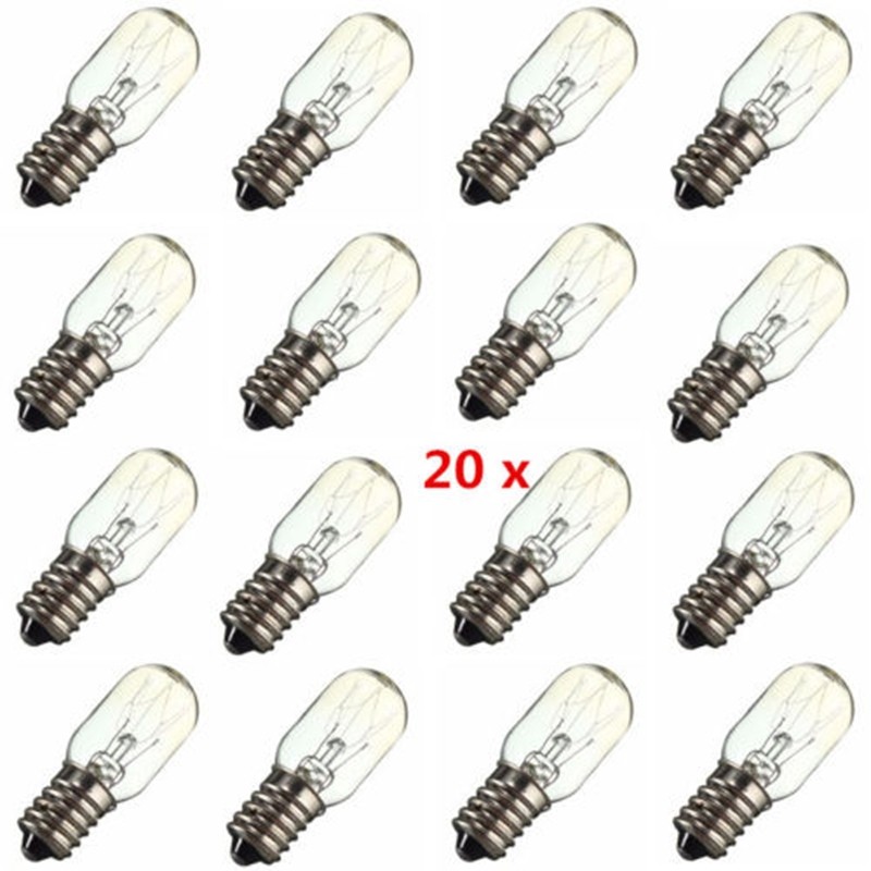 [LITA] 20PCS E14 15W Lâmpada Globo Luz Geladeira Substituição AC220V-240V