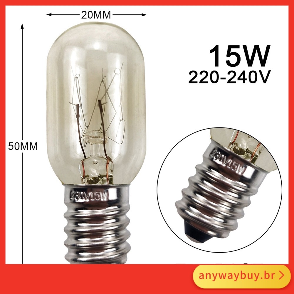 [Venda Quente] Lâmpada De Sal E14 Globo 15W Lâmpadas 240V Substituição De Forno De Geladeira ❀