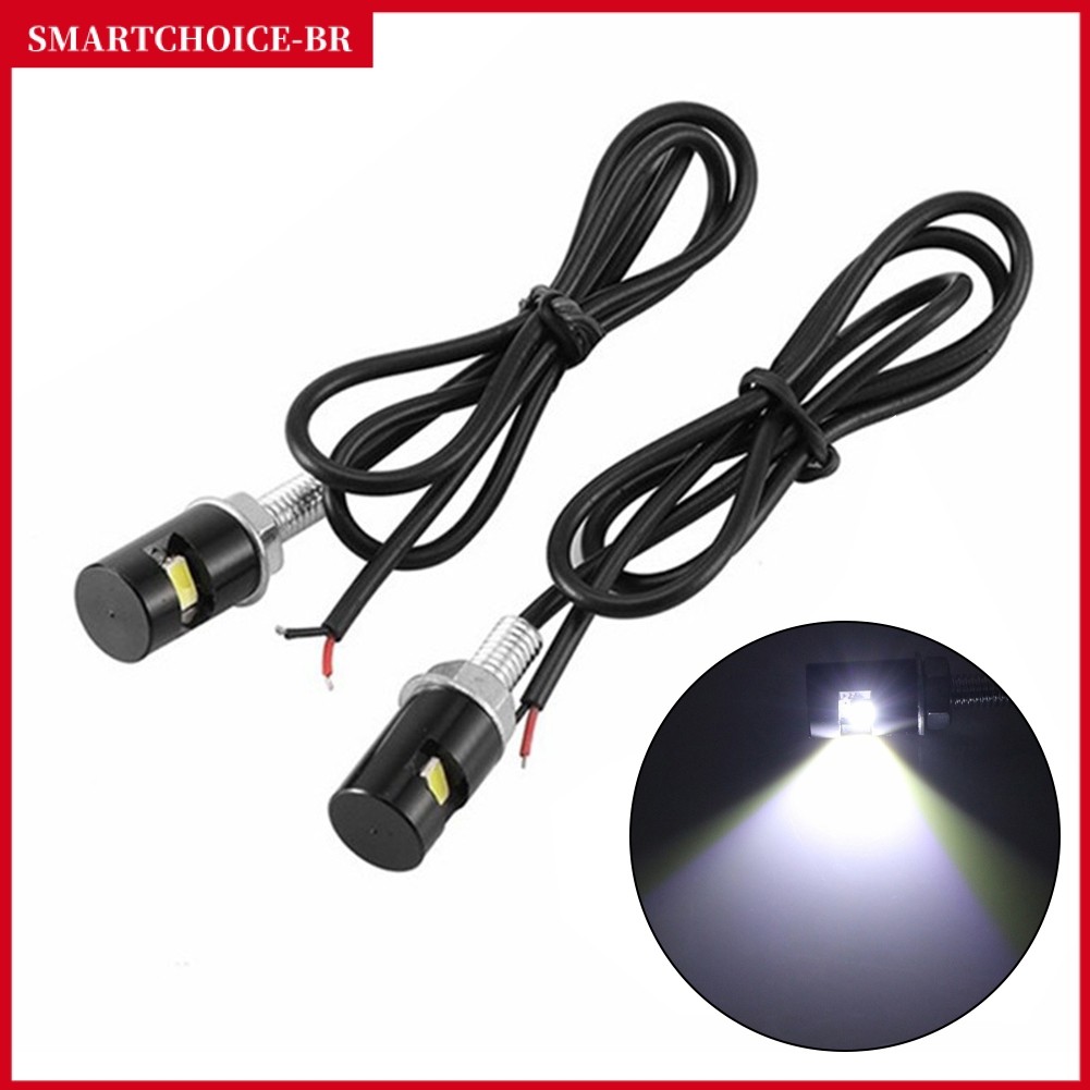 Heheshopbest-Seller 2 Unidades De Luzes De Matrícula De Número De Motocicleta De Carro 12V LED Lâmpadas De Parafuso Tras