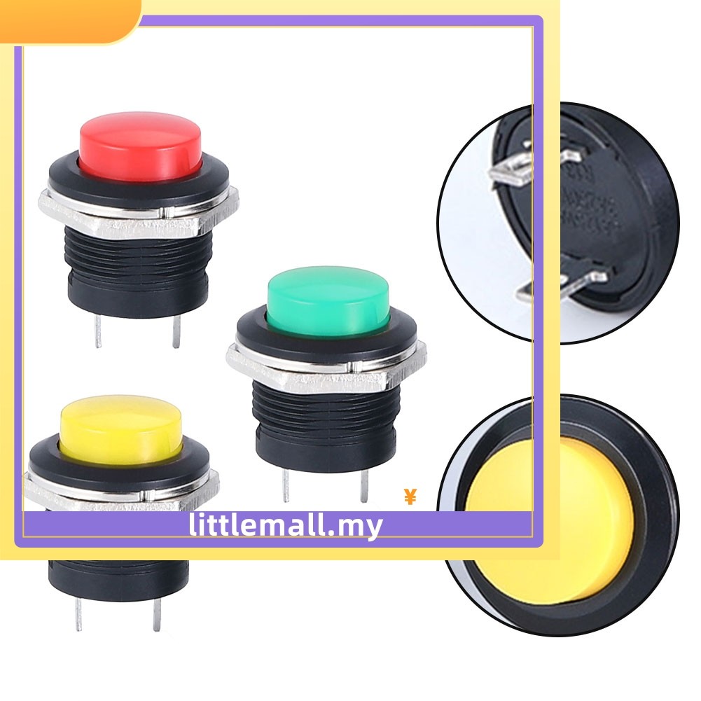 Interruptor De Partida LLMA , 12V , 16mm , Buzina De Barco , Botão Momentâneo De Metal Para Pista De Carro