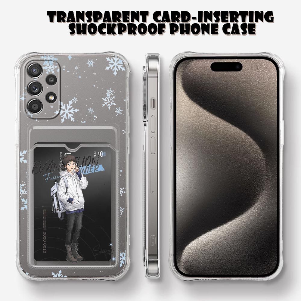 Para Samsung Galaxy A52 A52S A72 A42 A32 A22 4G A12 5G Anime EVA Transparente Slot Cartão Titular Caso De Telefone Embal