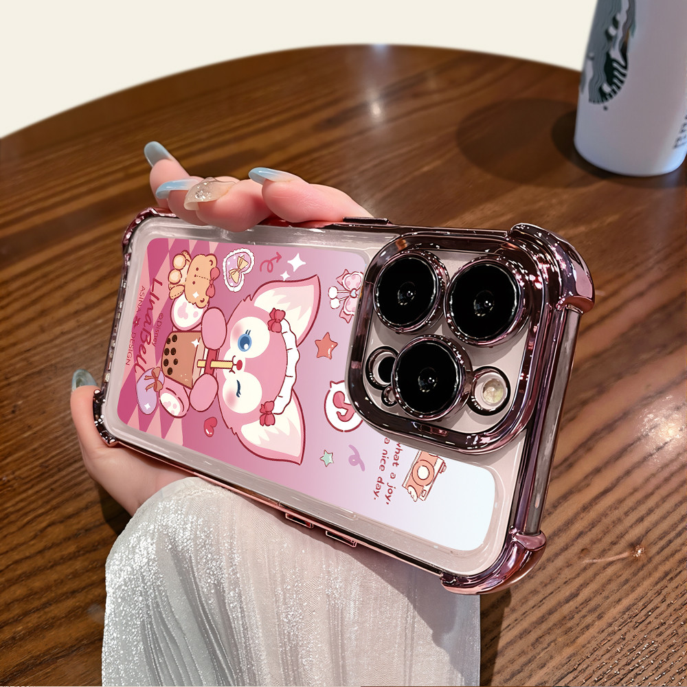 Para Samsung A32 A33 A34 A35 A37 A52 A52s A53 A54 A55 A73 LinaBell Design Macio Banhado A Caixa De Telefone Transparente