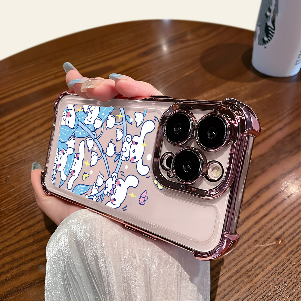 Para Samsung A32 A33 A34 A35 A37 A52 A52s A53 A54 A55 A73 Cinnamoroll Design Macio Banhado Borda Telefone Embalagem