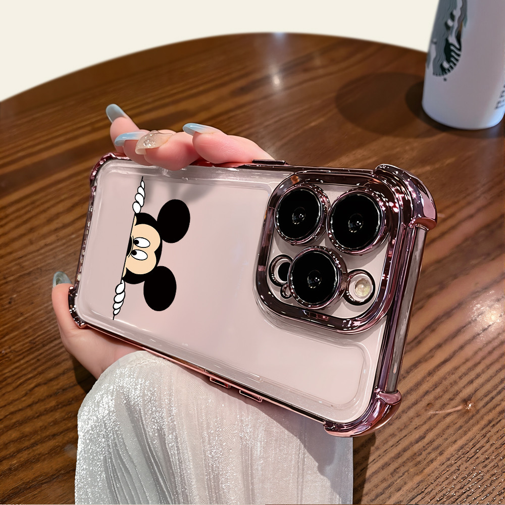 Para Samsung A32 A33 A34 A35 A37 A52 A52s A53 A54 A55 A73 Mickey Design Macio Banhado Borda Telefone Embalagem