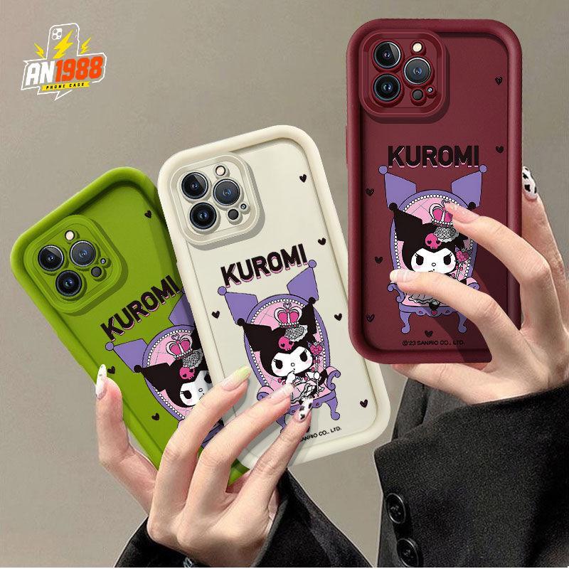 Kuromi Gótico Roxo Personagem Sentado Quadro Invólucro Para Samsung Galaxy A13 M12 A22 A12 A14 A11 A20 M11 A21S A22S A15