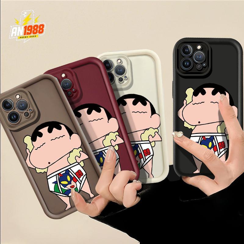 Engraçado Personagem Shinchan Capa De Lápis Preto Para Samsung Galaxy A52 A13 A52S A23 A50 A24 A32 A73 A70 A33 A31 A04S 