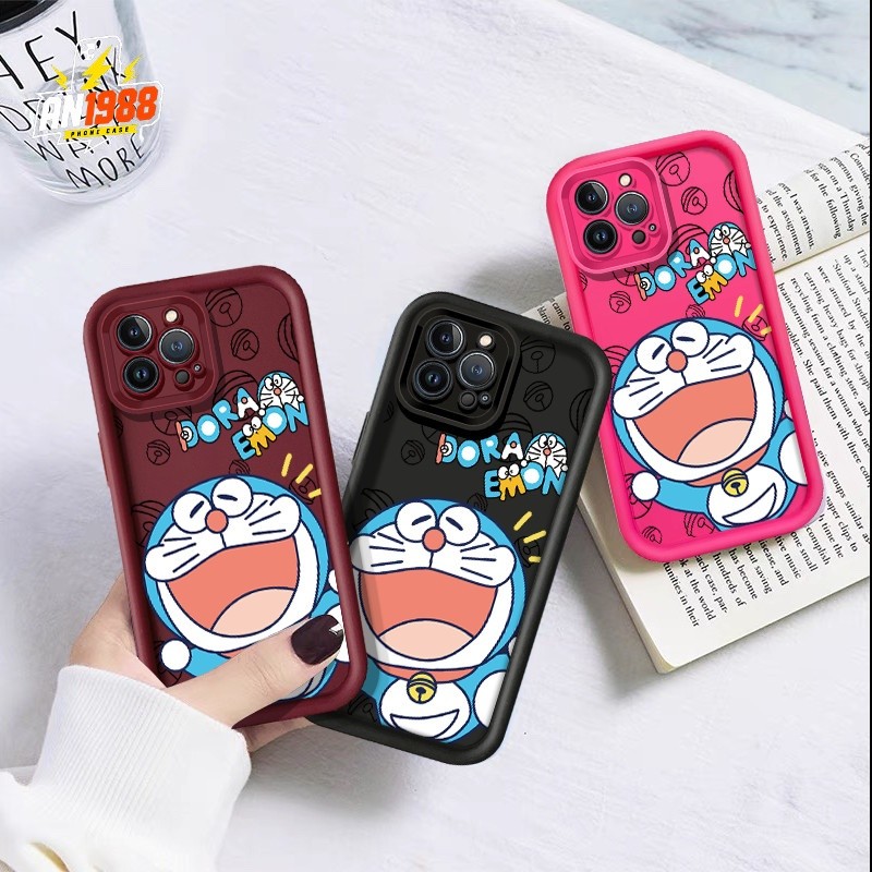 DORAEMON Cartoon Face Capa De Telefone Colorida Para Samsung Galaxy A73 A33 A70 A52 A52S A23 A04S A13 A50 A31 A32 A24 J4