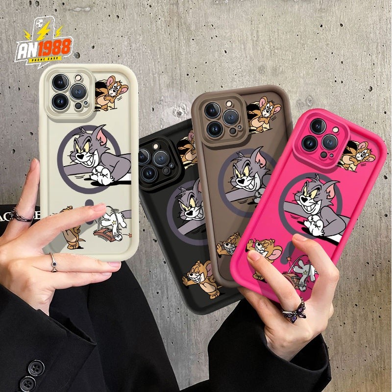 Jerry Mouse Poses Colagem Tom E Cenas Invólucro Para Samsung Galaxy A70 A24 A33 A13 A52 A23 A31 A32 A52S A73 A04S A50 J4