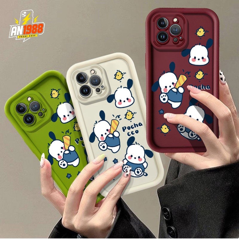 Kawaii Pochacco Pintinhos Sanrio Capa De Cachorro Branco Para Samsung Galaxy A20 M11 A13 A11 A12 A14 A22 A30 M12 A15 A22