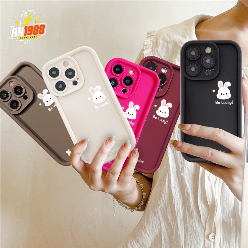 Bonito Coelho Branco Ser Sorte Mínimo Capa De Telefone Para Samsung Galaxy A12 A15 A22S A21S M12 A20 A30 A14 A11 A22 M11