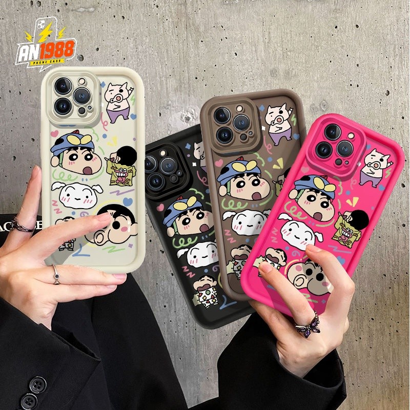 Shinchan Desenho Animado Anime Japonês Telefone Cove Para Samsung Galaxy M11 A20 A11 A15 M12 A21S A13 A30 A22S A14 A22 A