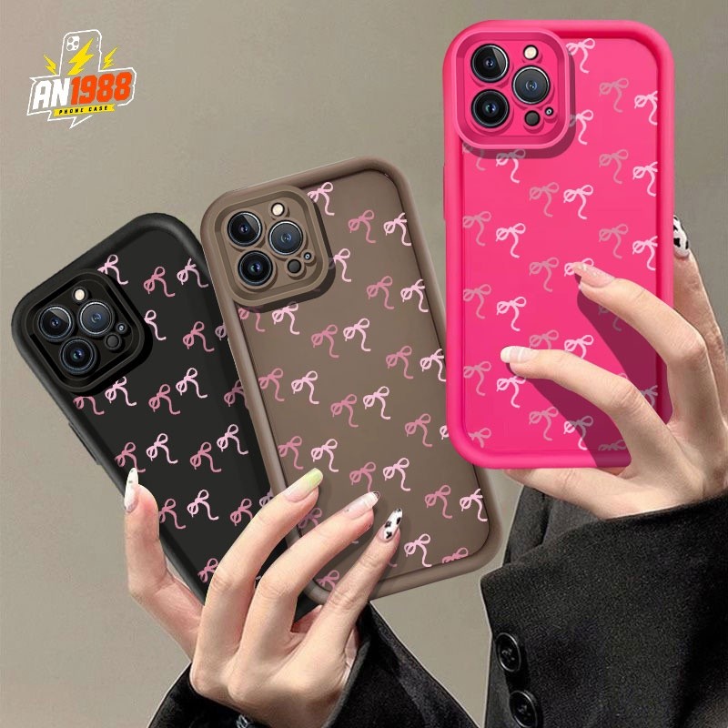Bonito Rosa Arco Linha Arte Fita Espalhada Caso De Telefone Para Samsung Galaxy A20 A30 A21S A12 A11 M11 A22S A22 M12 A1