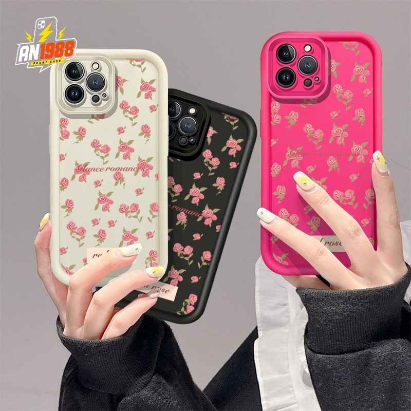 Rosa Romance Floral Botões Caso De Telefone Para Samsung Galaxy J4 J6 J7 Prime A32 A52 A50 A33 A13 A70 A73 A23 A52S A04S