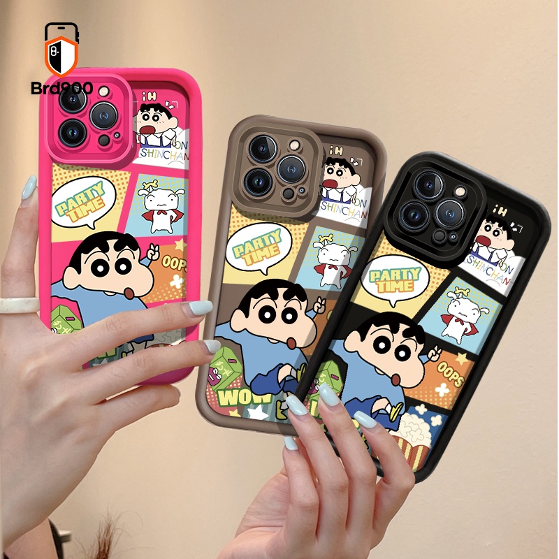 Cartoon Shinchan Comic Anime Collage Capa De Telefone Para Samsung Galaxy A52 A32 A50 A23 A04S A33 A73 A13 A31 A24 A52S 