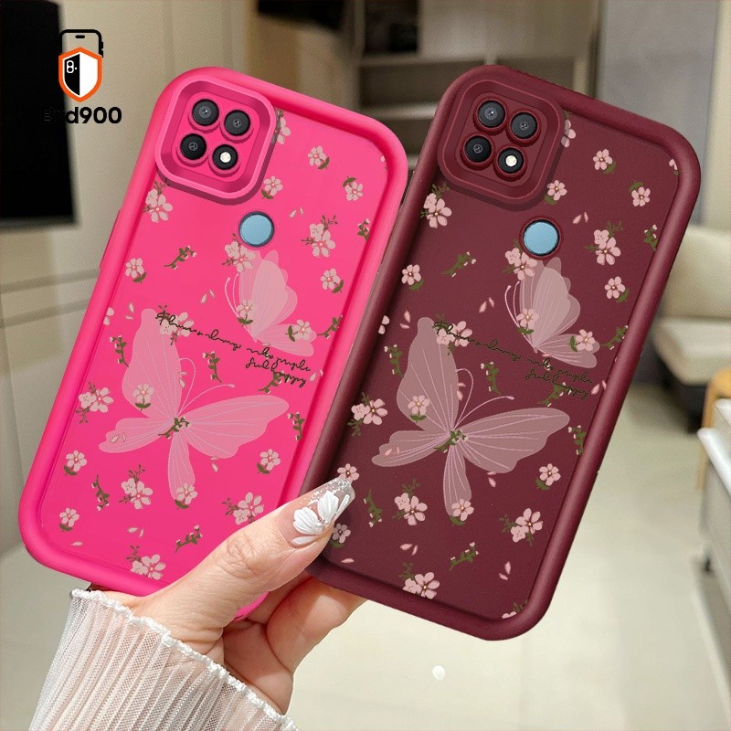 Rosa Flor De Cerejeira Borboleta Floral Caso De Telefone Para Samsung Galaxy M12 A12 A30 M11 A14 A21S A11 A13 A15 A22 A2