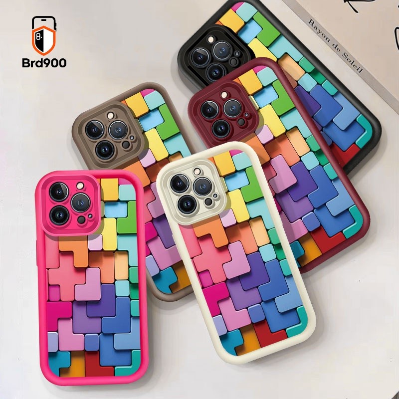Dreamy Block Puzzle Game Capa De Telefone Colorida Para Samsung Galaxy M11 A22 A14 A20 A11 A12 A30 A21S A13 M12 A22S A15