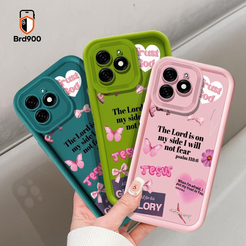 Cruz Cristã Fé Colagem Borboleta Jesus Caso De Telefone Para Samsung Galaxy A22S A22 A11 M12 A20 A13 A21S A14 A30 M11 A1