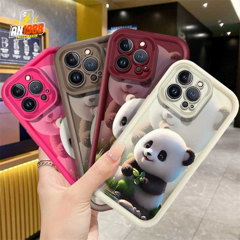 Panda Puff Folha Broto Caixa De Telefone Para Samsung Galaxy A13 A20 A22S A15 A21S A22 A14 M12 A30 M11 A12 A11 Macio Ant
