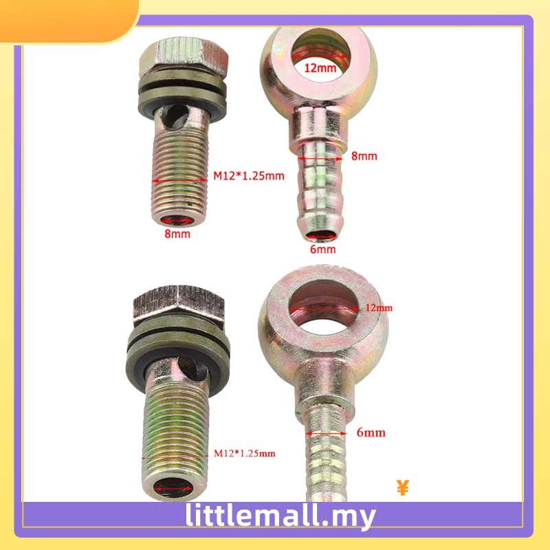 [LLMA] 2 Unidades/Conjunto M12x1.25mm Reequipamento De Motocicleta Acessórios Para Refrigerador De Óleo Plugue Adaptador