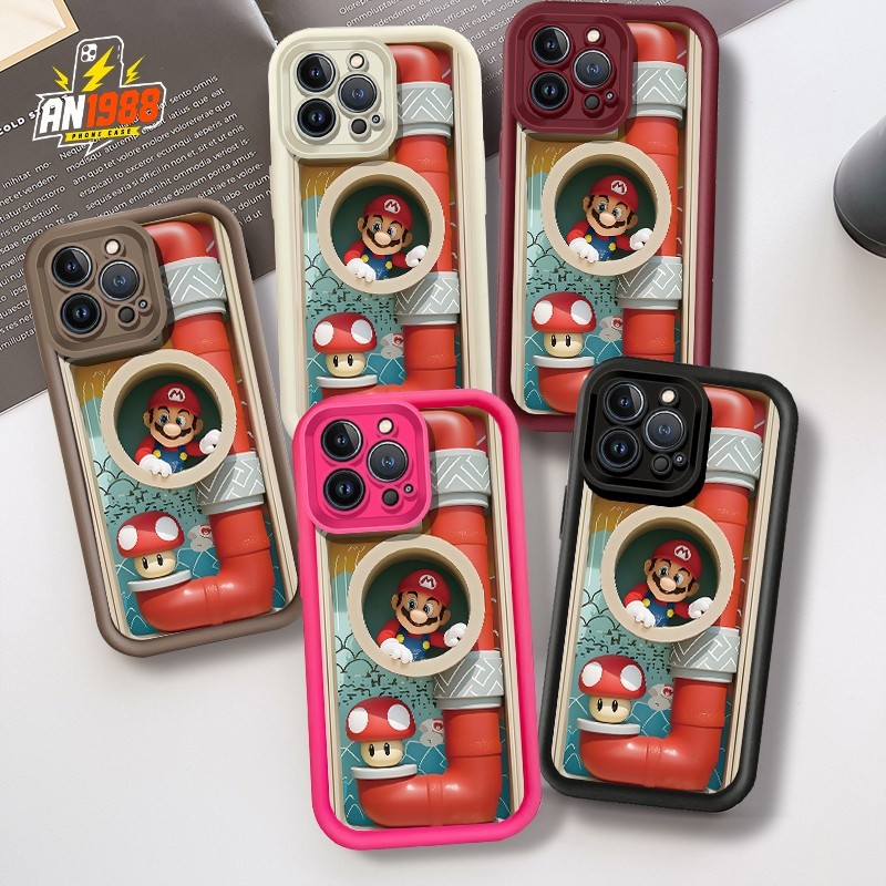 Super Mario Cogumelo Círculo Listras-Herói phoneCase Para Samsung Galaxy A22S A22 A20 A21S A14 M11 A13 A12 M12 A30 A11 A