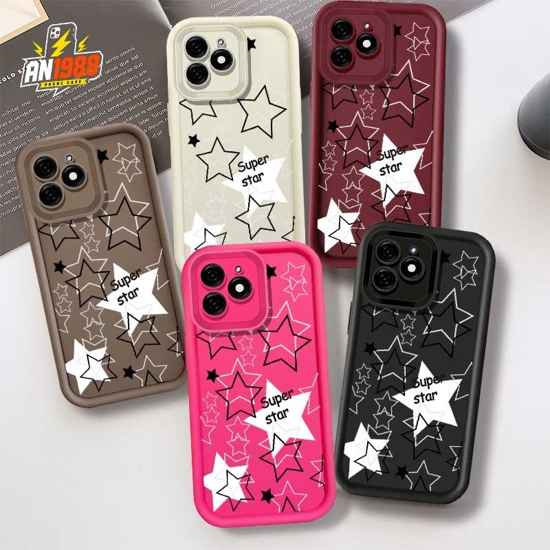 Estrelas Brancas Contorno Estrela Texto Noite Caso De Telefone Para Samsung Galaxy A11 A30 A12 A13 A15 M12 A14 M11 A20 A