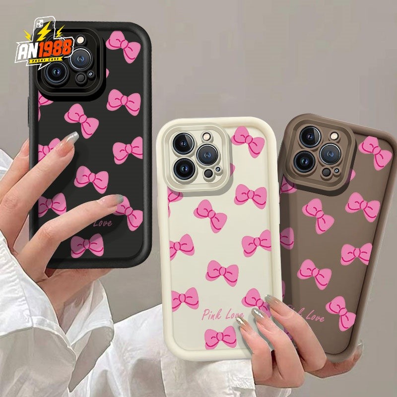 Bonito Rosa Arcos Amor Bowknot Capa De Telefone Para Samsung Galaxy A22 M12 A21S A22S A11 A14 A30 A15 A13 A20 M11 A12 Si
