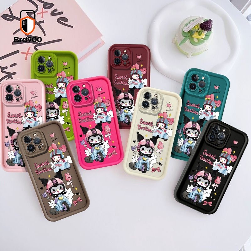 Minha Melodia Kuromi Passeio Scooter Escudo Do Telefone Para Samsung Galaxy M11 A14 A13 A30 A22S A15 A20 A22 A12 M12 A21