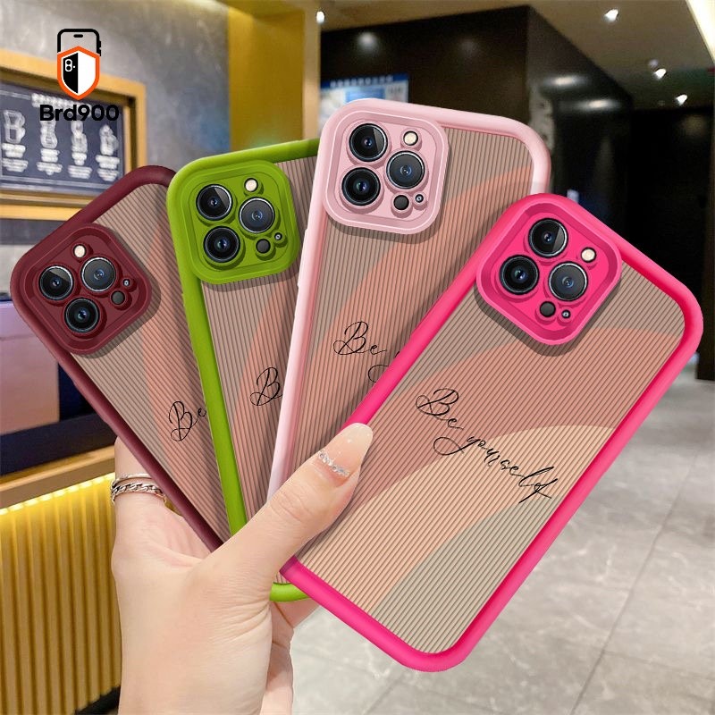 Onda Retro Ser Você Mesmo Com Nervuras Rosa Caixa De Telefone Para Samsung Galaxy A13 A12 A14 A22 M12 A21S A22S M11 A20 