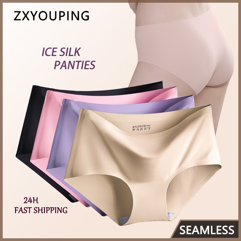 Value Escolha Mulheres Casual Ice Silk Sem Costura Calcinha Sexy Mais Tamanho