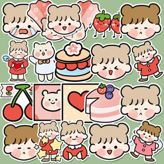 444pcs Autocolantes Fofinhos Para Laptop Doll Face Garrafa De Água Washi Scrapbooking Suprimentos Escolares Artesanato À Prova D