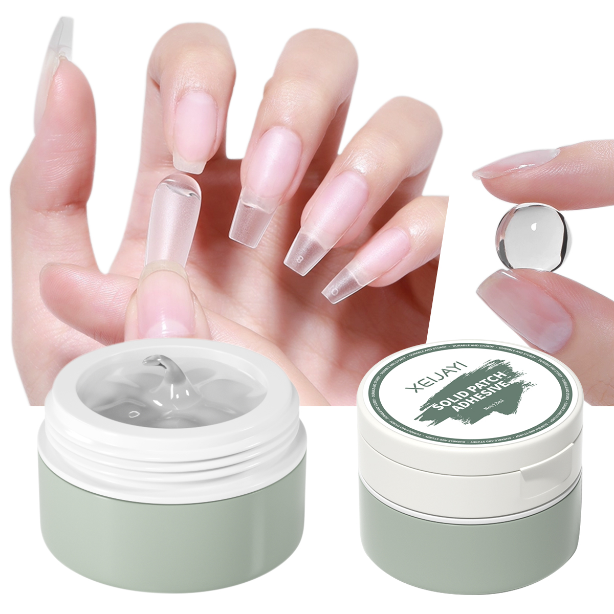 Gel Sólido Super Forte Da Colagem Do Prego , Cola Adesiva Para A Escultura 3D Das Unhas