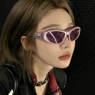 Óculos De Sol Star Para Mulheres Homens Y2K Sports Punk Shades Design Da Marca Cinco Pontas Uv400 Femininos