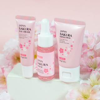 LAIKOU Sakura Cuidados Com A Pele Soro Facial Clareia Os Poros Creme Clareador Dos Hidratante 3pcs