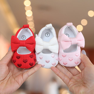 Adoráveis Sapatos De Bebê Com Laço Macio Para Meninas – Calçados Antiderrapantes Atividade...