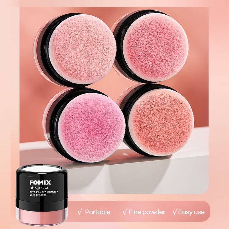 Blush De Cogumelo Com Espelho E Puff Textura Sedosa Em Pó Contorno Destaque Rosto De Longa Duração