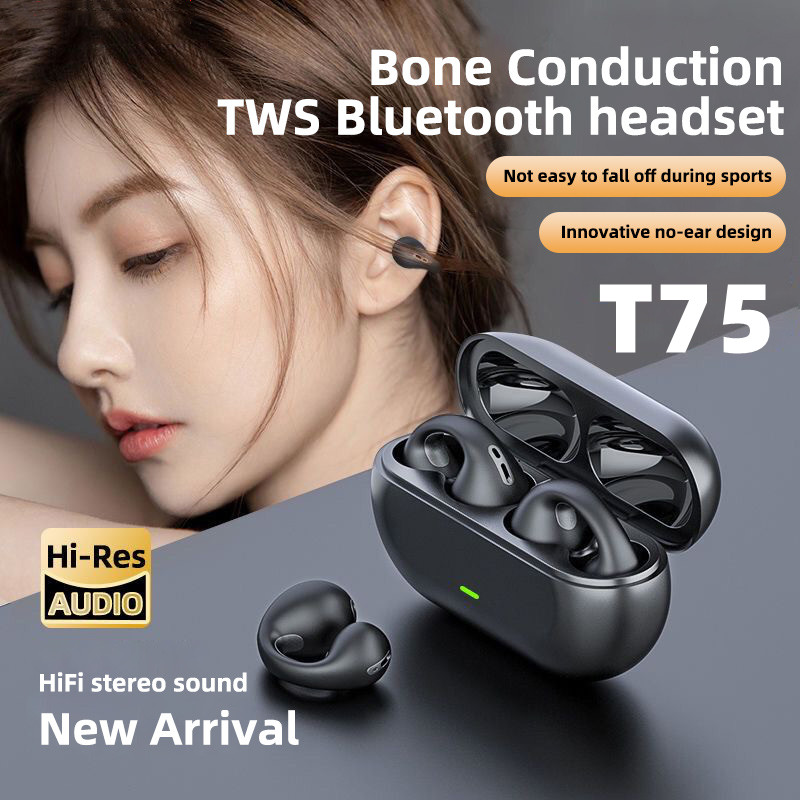 Novo Fone De Ouvido bluetooth T75 5.3 Sem Fio 3D Surround Stereo Bass Sports Headset Com Microfone