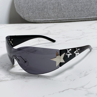 Y2k Estilo Europeu Americano Novo Estilo Conjunto de Óculos de Sol Estrela de Cinco Pontas em Oferta na Shopee