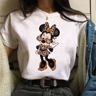 Disney Vintage Mulher Moda Desenho Animado Mickey Minnie Summer kawaii top