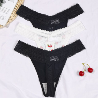 Calcinha Feminina De Verão Estilo Fino Tentação Respirável Cintura Baixa Sexy Triângulo Feminino Fio Dental Impresso