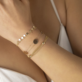 Corrente Separável Em 3 Camadas Com Contas E Pulseira De Lantejoulas Para Mulheres Correntes De Mão Simples Acessórios Femininos 2023 Fashion Jewelry Gifts