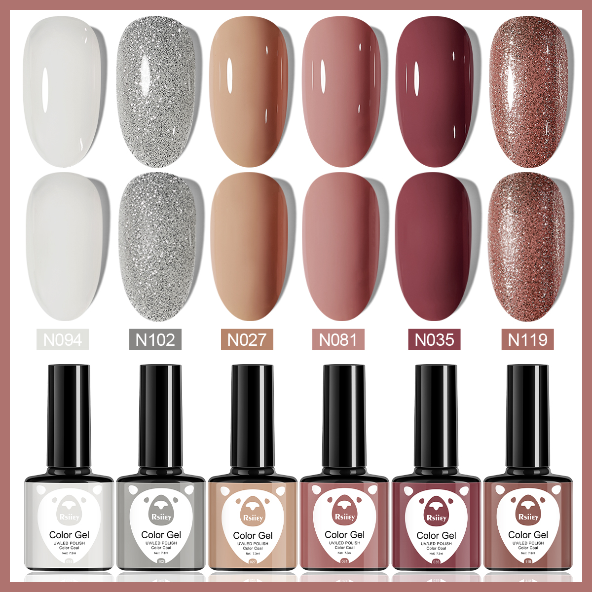 Conjunto De Esmalte Em Gel De 6 Cores Para Todas As Estações Kit De Unhas LED DIY Home Man...