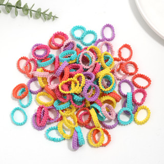 50pcs Mini Laços De Cabelo Bonitos Para Bebês Meninas Faixas Elásticas Coloridas Elástica