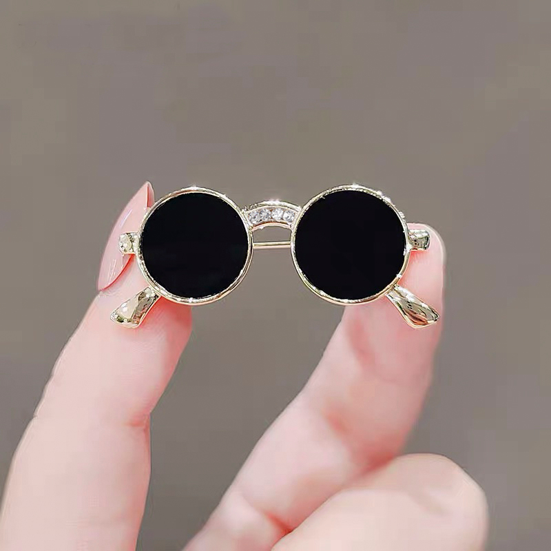 Broche de Óculos de Sol - Pino Metálico Criativo Coreano, Acessório de Moda para Blazer e Xale Feminino.