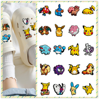 Novos Desenhos Animados Bonitinhos Pokemon Series Jibz Shoe Charms for Crocs Clogs E Sapatos De Jardim Bonitos Acessórios De Fivela De Pino De PVC Decorativo Para Festa Feminina