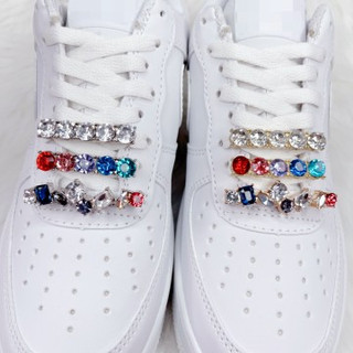 Cor Rhinestones Série Sapatilhas Removíveis De Bricolagem Acessórios Para Sapatos De Metal Ornamentos Mulheres