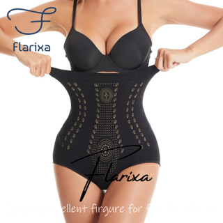 Flarixa Modelador De Corpo Calcinha Elástica De Cintura Alta Para Controle De Goma