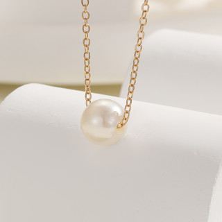 One Piece Fashion European American Unique Simple White Imitation Pearl Pendant Colar de Imitação Branca Simples Colar de Vestuário Diário