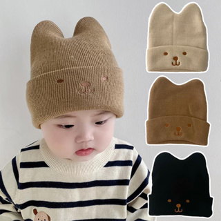 Adorável Boné Infantil De Coelho Bordado Malha Macia Para Outono Inverno em Oferta na Shopee