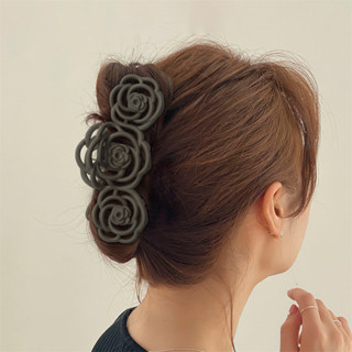 1 Clip de Café com Leite Retro Clip de Café Rosa Rosa Clip de Cabelo Senhoras Temperamento Elegante Clip de Cabelo Flor Elegante Clip de Cabelo High-End Clip de Tubarão