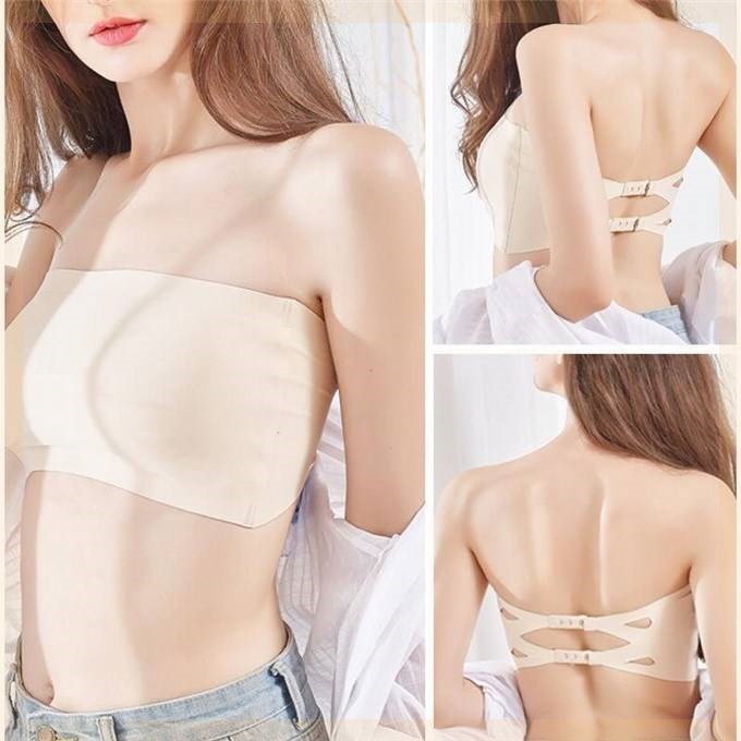 Soutien Respirável , Confortável E Sem Traços Costura Roupa Íntima De Seda Ice bandeau Costuras